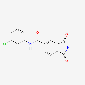 molecular formula C17H13ClN2O3 B3495818 N-(3-chloro-2-methylphenyl)-2-methyl-1,3-dioxo-5-isoindolinecarboxamide 