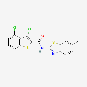 molecular formula C17H10Cl2N2OS2 B3495830 3,4-dichloro-N-(6-methyl-1,3-benzothiazol-2-yl)-1-benzothiophene-2-carboxamide 