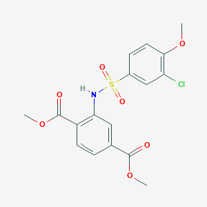 dimethyl 2-{[(3-chloro-4-methoxyphenyl)sulfonyl]amino}terephthalate