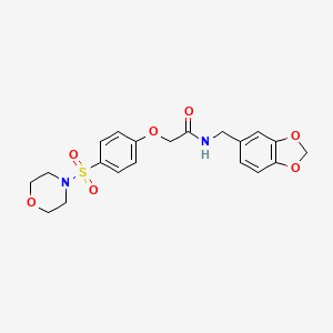 N-(1,3-benzodioxol-5-ylmethyl)-2-[4-(4-morpholinylsulfonyl)phenoxy]acetamide