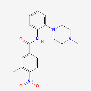 molecular formula C19H22N4O3 B3495909 3-methyl-N-[2-(4-methylpiperazin-1-yl)phenyl]-4-nitrobenzamide 