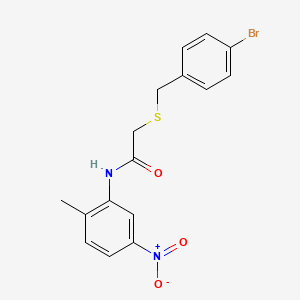 2-[(4-bromobenzyl)thio]-N-(2-methyl-5-nitrophenyl)acetamide