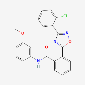 molecular formula C22H16ClN3O3 B3495957 2-[3-(2-chlorophenyl)-1,2,4-oxadiazol-5-yl]-N-(3-methoxyphenyl)benzamide 