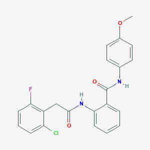 2-[2-(2-CHLORO-6-FLUOROPHENYL)ACETAMIDO]-N-(4-METHOXYPHENYL)BENZAMIDE