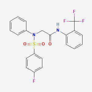 N~2~-[(4-fluorophenyl)sulfonyl]-N~2~-phenyl-N~1~-[2-(trifluoromethyl)phenyl]glycinamide