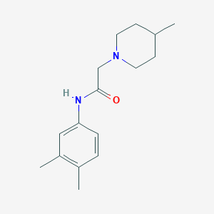 N-(3,4-dimethylphenyl)-2-(4-methylpiperidin-1-yl)acetamide