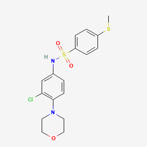 molecular formula C17H19ClN2O3S2 B3496003 N-[3-CHLORO-4-(MORPHOLIN-4-YL)PHENYL]-4-(METHYLSULFANYL)BENZENE-1-SULFONAMIDE 