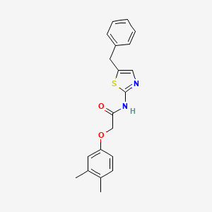 molecular formula C20H20N2O2S B3496014 N-(5-benzyl-1,3-thiazol-2-yl)-2-(3,4-dimethylphenoxy)acetamide 