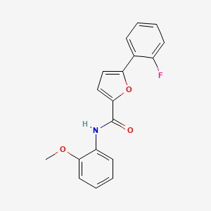 molecular formula C18H14FNO3 B3496032 5-(2-fluorophenyl)-N-(2-methoxyphenyl)furan-2-carboxamide 