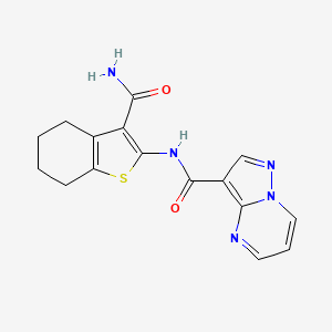 N-[3-(aminocarbonyl)-4,5,6,7-tetrahydro-1-benzothien-2-yl]pyrazolo[1,5-a]pyrimidine-3-carboxamide