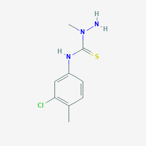 molecular formula C9H12ClN3S B3496055 N-(3-chloro-4-methylphenyl)-1-methylhydrazinecarbothioamide 