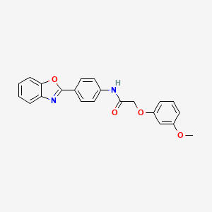 N-[4-(1,3-benzoxazol-2-yl)phenyl]-2-(3-methoxyphenoxy)acetamide