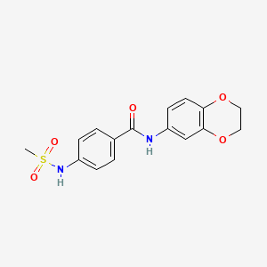 N-(2,3-dihydro-1,4-benzodioxin-6-yl)-4-[(methylsulfonyl)amino]benzamide