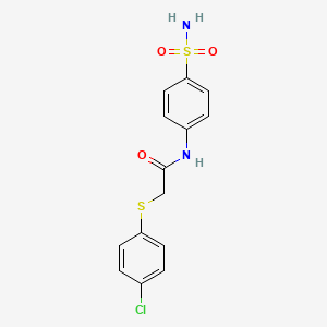 N-[4-(aminosulfonyl)phenyl]-2-[(4-chlorophenyl)thio]acetamide