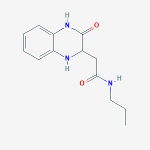 2-(3-oxo-1,2,3,4-tetrahydroquinoxalin-2-yl)-N-propylacetamide