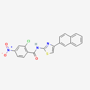 2-chloro-N-[4-(2-naphthyl)-1,3-thiazol-2-yl]-4-nitrobenzamide