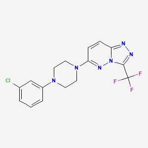 molecular formula C16H14ClF3N6 B3496128 6-[4-(3-Chlorophenyl)piperazino]-3-(trifluoromethyl)[1,2,4]triazolo[4,3-b]pyridazine 