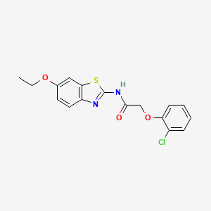 2-(2-chlorophenoxy)-N-(6-ethoxy-1,3-benzothiazol-2-yl)acetamide