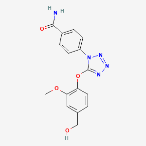 4-{5-[4-(hydroxymethyl)-2-methoxyphenoxy]-1H-tetrazol-1-yl}benzamide