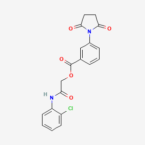 [(2-CHLOROPHENYL)CARBAMOYL]METHYL 3-(2,5-DIOXOPYRROLIDIN-1-YL)BENZOATE