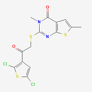 2-{[2-(2,5-dichloro-3-thienyl)-2-oxoethyl]thio}-3,6-dimethylthieno[2,3-d]pyrimidin-4(3H)-one