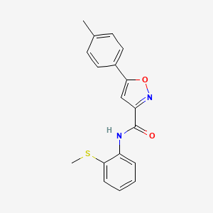 5-(4-methylphenyl)-N-[2-(methylthio)phenyl]-3-isoxazolecarboxamide