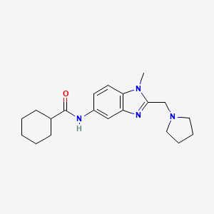 N-[1-methyl-2-(1-pyrrolidinylmethyl)-1H-benzimidazol-5-yl]cyclohexanecarboxamide