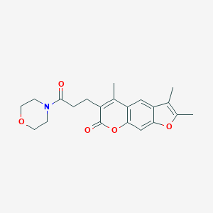 molecular formula C21H23NO5 B349622 2,3,5-trimethyl-6-[3-(4-morpholinyl)-3-oxopropyl]-7H-furo[3,2-g]chromen-7-one CAS No. 853899-91-9