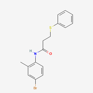 N-(4-bromo-2-methylphenyl)-3-(phenylsulfanyl)propanamide