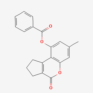 7-methyl-4-oxo-1,2,3,4-tetrahydrocyclopenta[c]chromen-9-yl benzoate