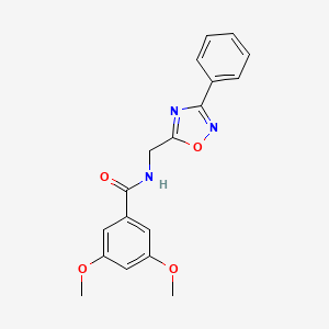 molecular formula C18H17N3O4 B3496252 3,5-dimethoxy-N-[(3-phenyl-1,2,4-oxadiazol-5-yl)methyl]benzamide 