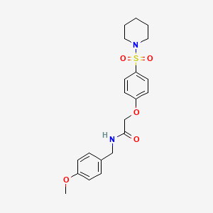 N-(4-methoxybenzyl)-2-[4-(1-piperidinylsulfonyl)phenoxy]acetamide