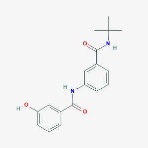 molecular formula C18H20N2O3 B3496275 N-{3-[(tert-butylamino)carbonyl]phenyl}-3-hydroxybenzamide 