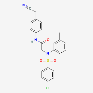 N~2~-[(4-chlorophenyl)sulfonyl]-N~1~-[4-(cyanomethyl)phenyl]-N~2~-(3-methylphenyl)glycinamide