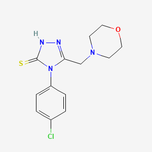 4-(4-chlorophenyl)-5-(4-morpholinylmethyl)-4H-1,2,4-triazole-3-thiol