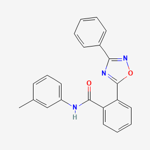 molecular formula C22H17N3O2 B3496335 N-(3-methylphenyl)-2-(3-phenyl-1,2,4-oxadiazol-5-yl)benzamide 