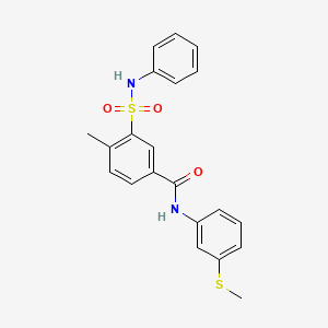 3-(anilinosulfonyl)-4-methyl-N-[3-(methylthio)phenyl]benzamide