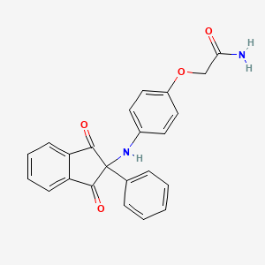 2-{4-[(1,3-dioxo-2-phenyl-2,3-dihydro-1H-inden-2-yl)amino]phenoxy}acetamide