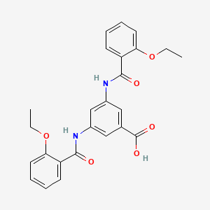 molecular formula C25H24N2O6 B3496374 3,5-bis[(2-ethoxybenzoyl)amino]benzoic acid 