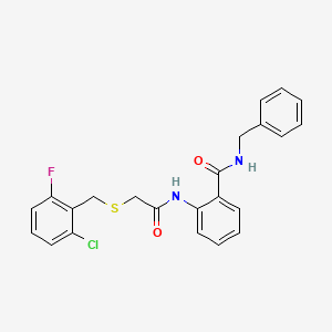 N-benzyl-2-({[(2-chloro-6-fluorobenzyl)thio]acetyl}amino)benzamide