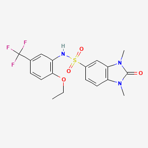 N-[2-ethoxy-5-(trifluoromethyl)phenyl]-1,3-dimethyl-2-oxo-2,3-dihydro-1H-benzimidazole-5-sulfonamide