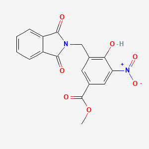 molecular formula C17H12N2O7 B3496480 methyl 3-[(1,3-dioxo-1,3-dihydro-2H-isoindol-2-yl)methyl]-4-hydroxy-5-nitrobenzoate 