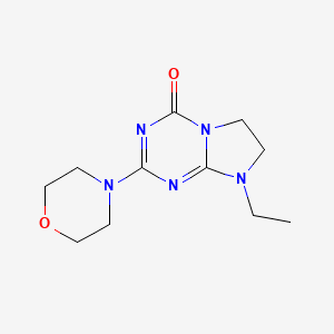 molecular formula C11H17N5O2 B3496487 8-ethyl-2-(4-morpholinyl)-7,8-dihydroimidazo[1,2-a][1,3,5]triazin-4(6H)-one 