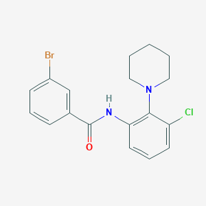 3-bromo-N-[3-chloro-2-(1-piperidinyl)phenyl]benzamide