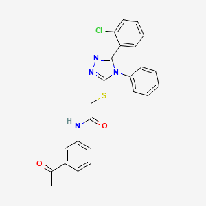 N-(3-acetylphenyl)-2-{[5-(2-chlorophenyl)-4-phenyl-4H-1,2,4-triazol-3-yl]sulfanyl}acetamide