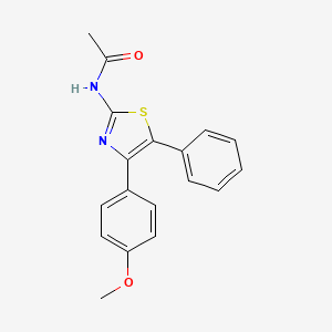 molecular formula C18H16N2O2S B3496523 N-[4-(4-methoxyphenyl)-5-phenyl-1,3-thiazol-2-yl]acetamide 