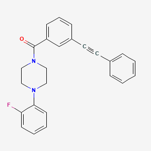 molecular formula C25H21FN2O B3496538 1-(2-fluorophenyl)-4-[3-(phenylethynyl)benzoyl]piperazine 