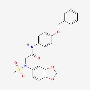 N~2~-1,3-benzodioxol-5-yl-N~1~-[4-(benzyloxy)phenyl]-N~2~-(methylsulfonyl)glycinamide