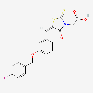 (5-{3-[(4-fluorobenzyl)oxy]benzylidene}-4-oxo-2-thioxo-1,3-thiazolidin-3-yl)acetic acid