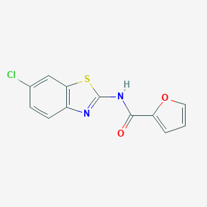 molecular formula C12H7ClN2O2S B349657 N-(6-氯-1,3-苯并噻唑-2-基)呋喃-2-甲酰胺 CAS No. 308294-61-3